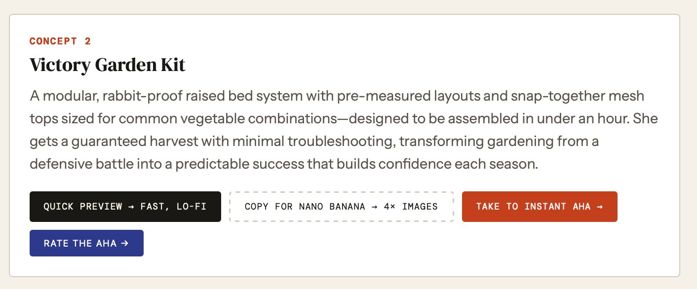 Feed the AHA — Victory Garden Kit concept card