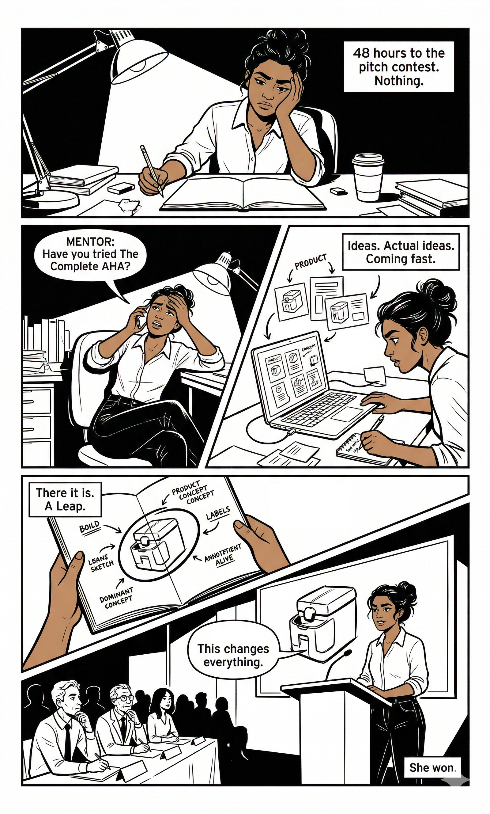 Maya's story — 48 hours from stuck to winning the pitch